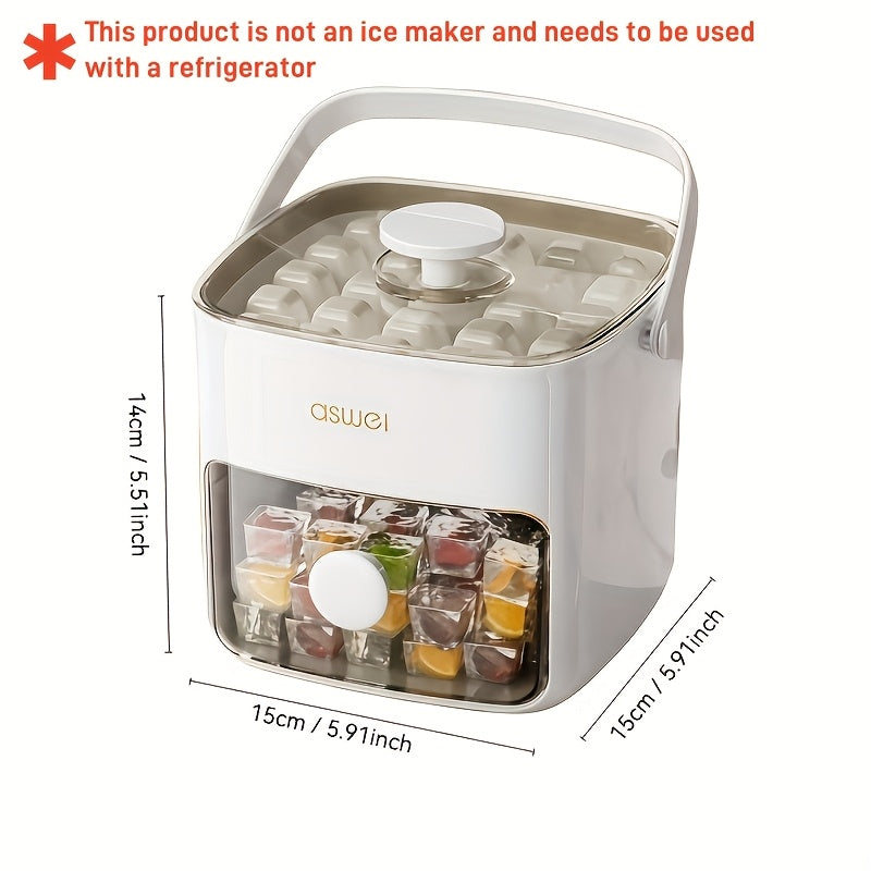 ChillMate - Ice Cube Storage and Dispenser Neat, Space-Saving Ice Organization | Easy-Access Pull-Out Drawer for Quick Ice Retrieval