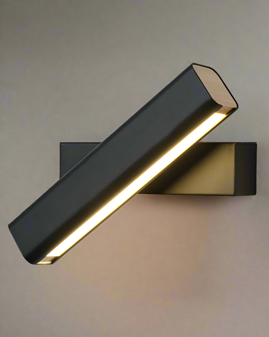 LumoEdge - Modern Minimalist Wall-Mounted Lights Rectangular Black & White Design | Adjustable Space-Saving Mount with Soft Accent Glow | Elegant Lighting for Bedroom, Hallway, or Living Area