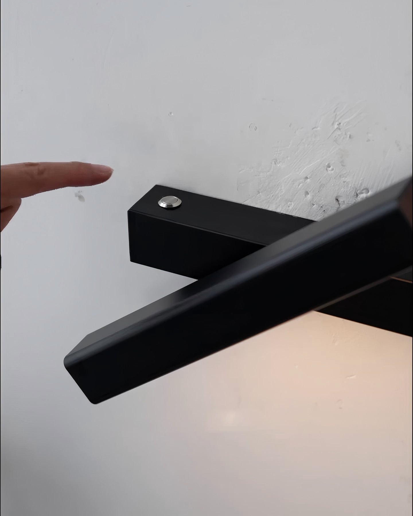 LumoEdge - Modern Minimalist Wall-Mounted Lights Rectangular Black & White Design | Adjustable Space-Saving Mount with Soft Accent Glow | Elegant Lighting for Bedroom, Hallway, or Living Area