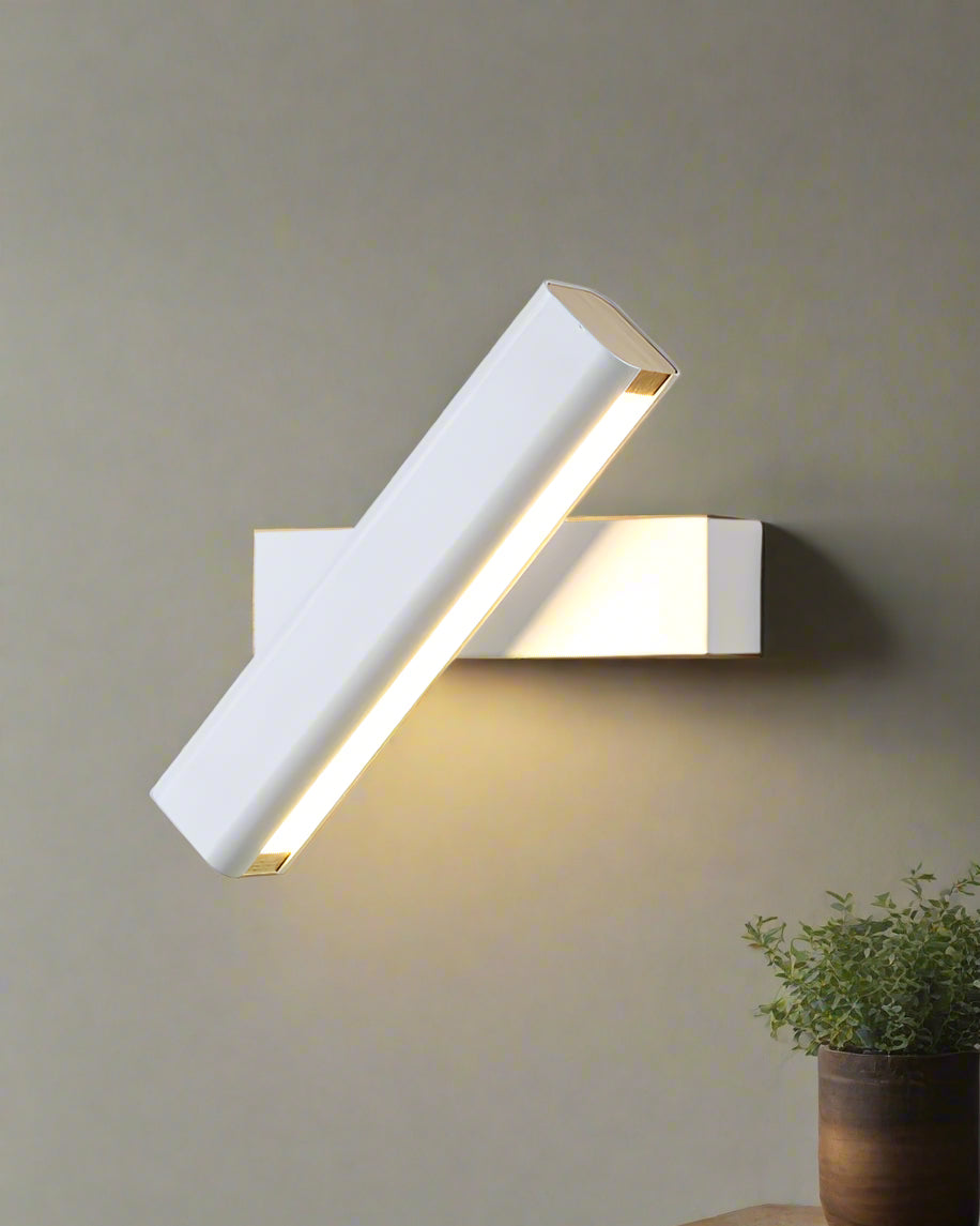 LumoEdge - Modern Minimalist Wall-Mounted Lights Rectangular Black & White Design | Adjustable Space-Saving Mount with Soft Accent Glow | Elegant Lighting for Bedroom, Hallway, or Living Area
