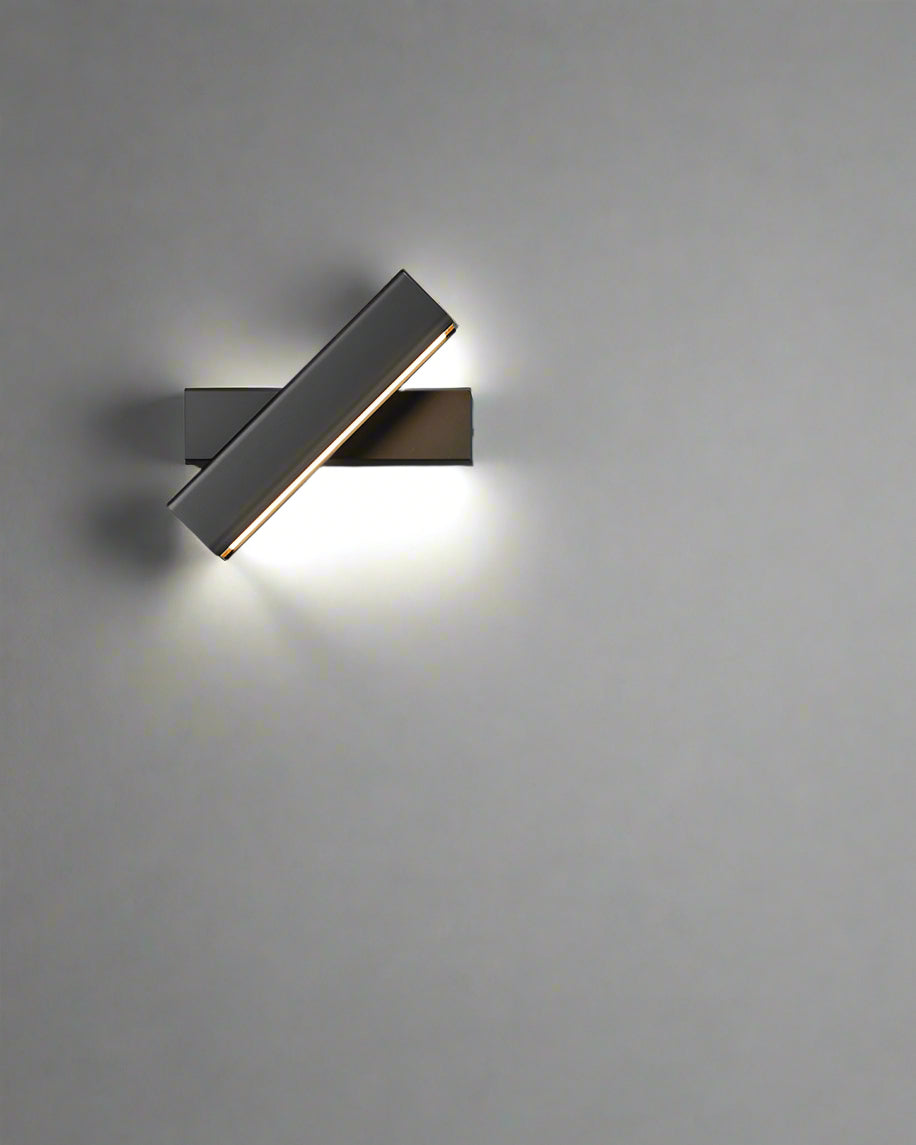 LumoEdge - Modern Minimalist Wall-Mounted Lights Rectangular Black & White Design | Adjustable Space-Saving Mount with Soft Accent Glow | Elegant Lighting for Bedroom, Hallway, or Living Area