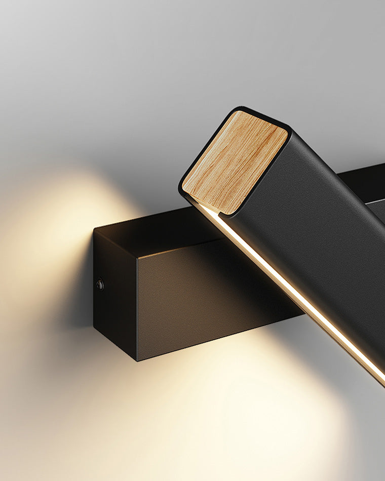 LumoEdge - Modern Minimalist Wall-Mounted Lights Rectangular Black & White Design | Adjustable Space-Saving Mount with Soft Accent Glow | Elegant Lighting for Bedroom, Hallway, or Living Area