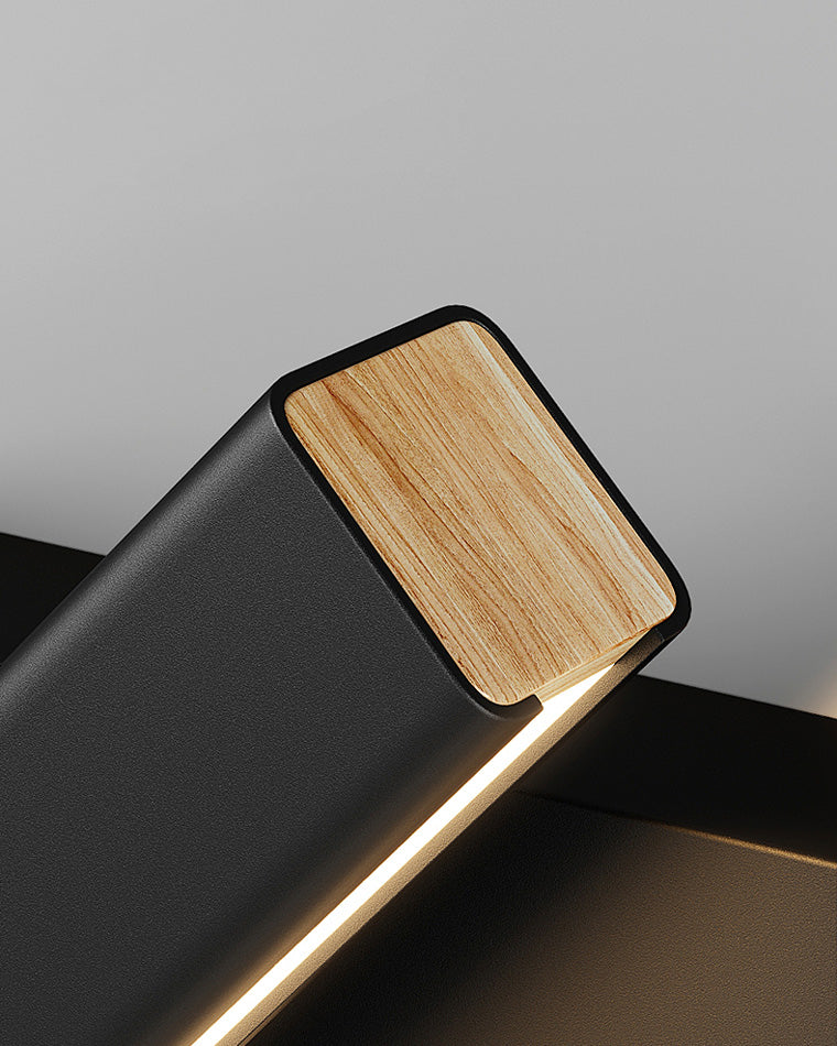 LumoEdge - Modern Minimalist Wall-Mounted Lights Rectangular Black & White Design | Adjustable Space-Saving Mount with Soft Accent Glow | Elegant Lighting for Bedroom, Hallway, or Living Area