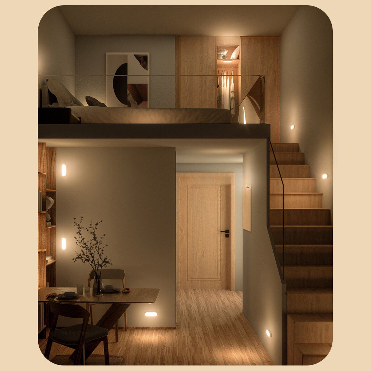 GlowEase - Minimalist Wireless LED Night Lights Instant Light for Any Space | Peel-and-Stick Installation with No Wiring Needed | Bright Energy-Efficient LEDs for Hallways, Closets or Stairs
