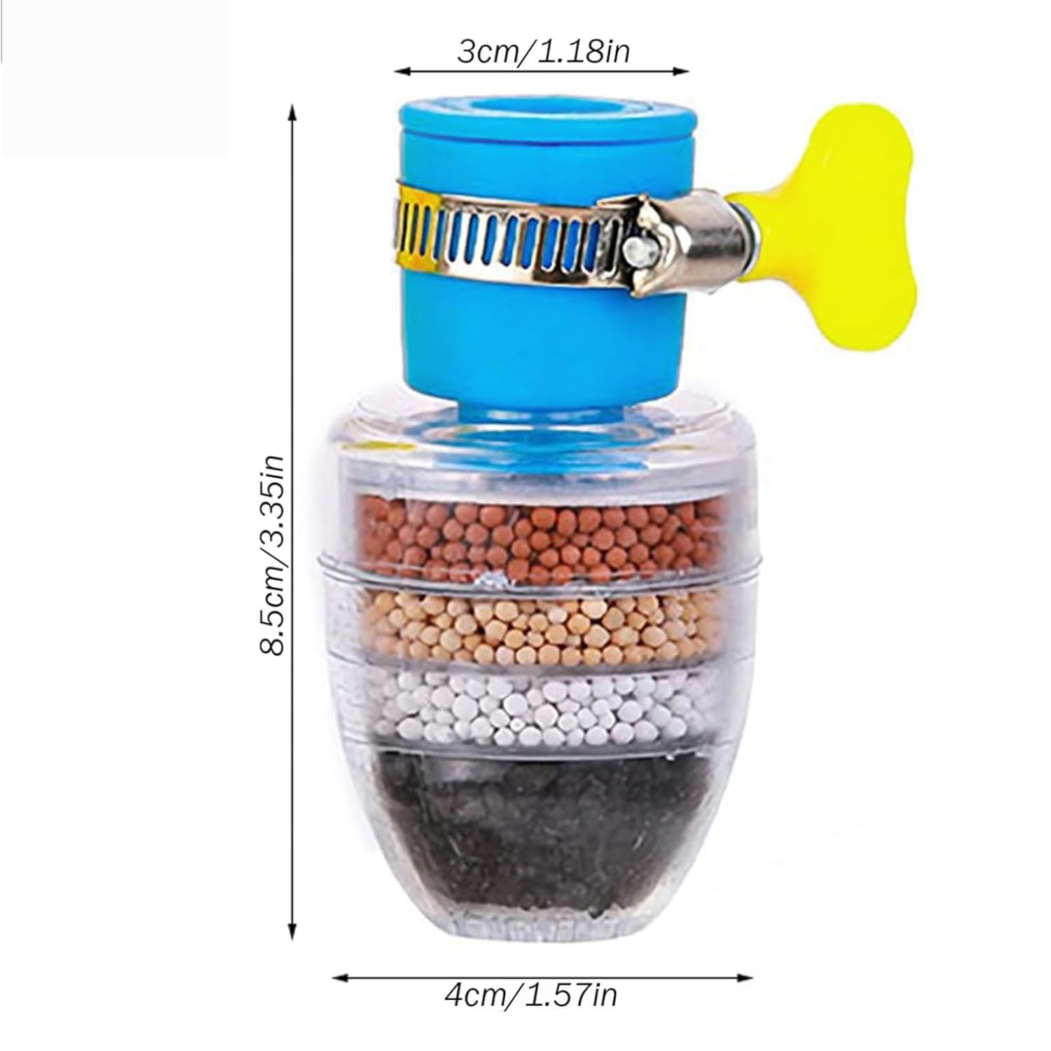 PureFlow - Universal Faucet Water Filter Removes Chlorine, Sediments, and Impurities | BPA-Free Construction for Safe Drinking Water | Easy Installation with Universal Fit for Most Standard Faucets