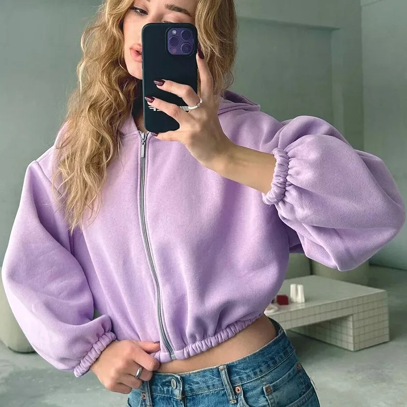 Women’s Stylish Hooded Zip Jacket