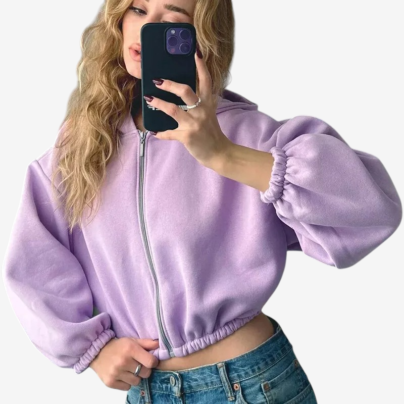 Women’s Stylish Hooded Zip Jacket