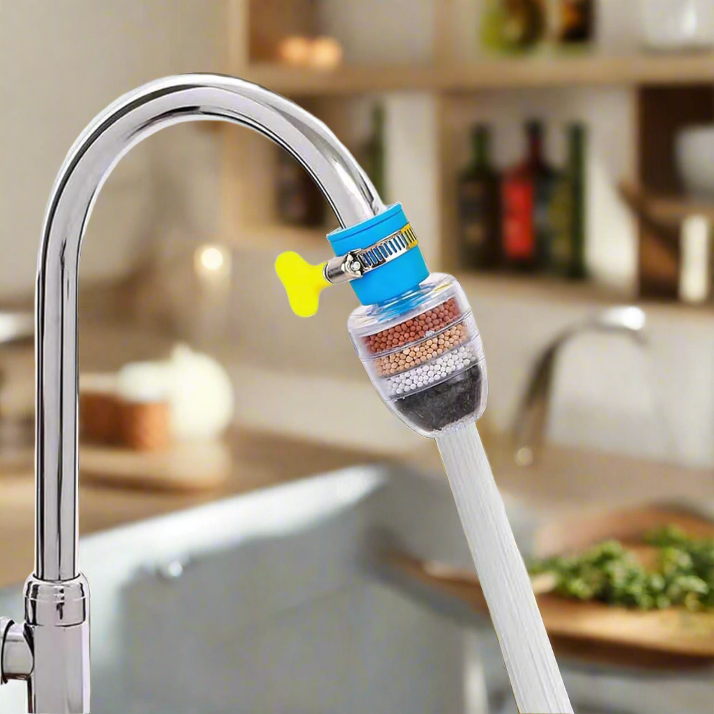 PureFlow - Universal Faucet Water Filter Removes Chlorine, Sediments, and Impurities | BPA-Free Construction for Safe Drinking Water | Easy Installation with Universal Fit for Most Standard Faucets