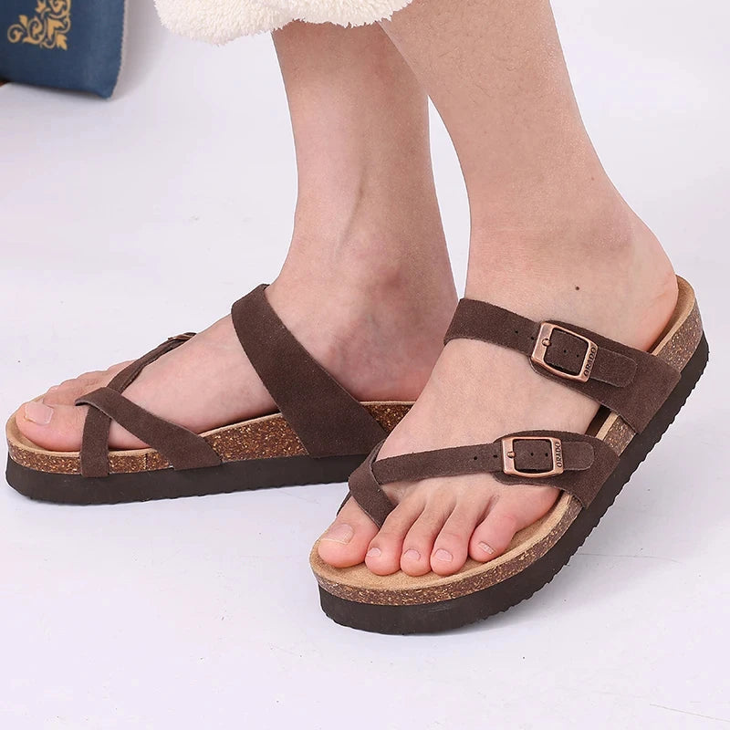 Double Strap Slide Sandals