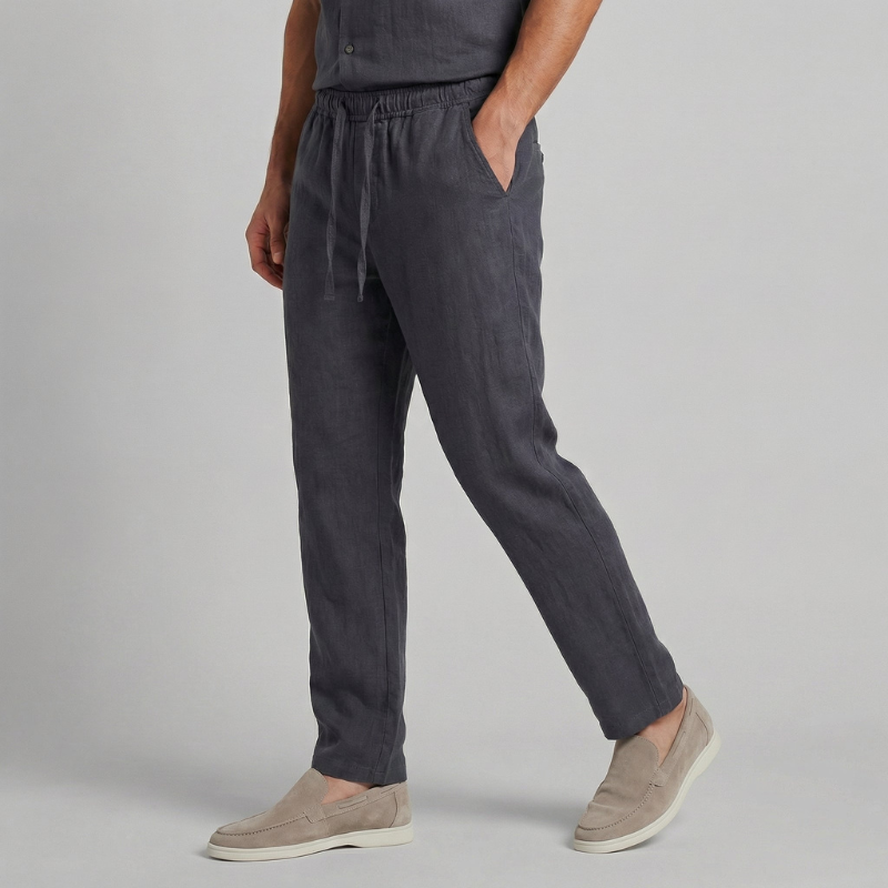 Men's Wide Leg Pants with Adjustable Waist