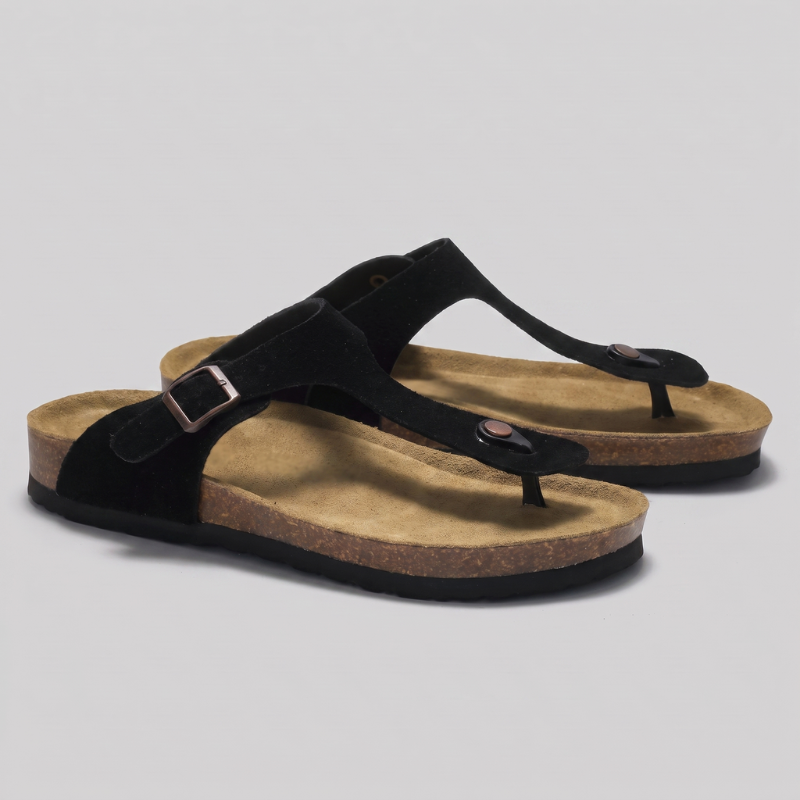 Men's T-Strap Casual Flat Slippers