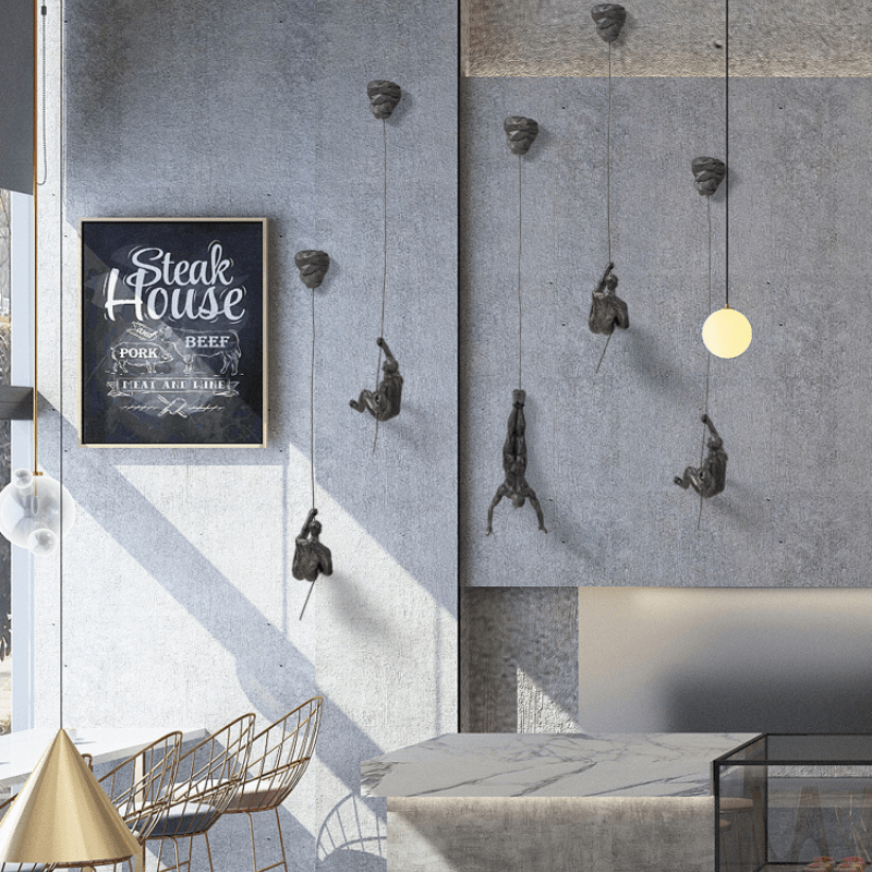 Elevate Climbing Man Wall Decor Set – Modern 3D Art for Unique Interiors