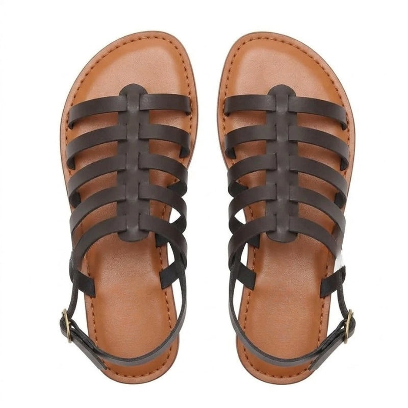 Women's Flat Shoes with Buckle Strap and Non Slip Sole