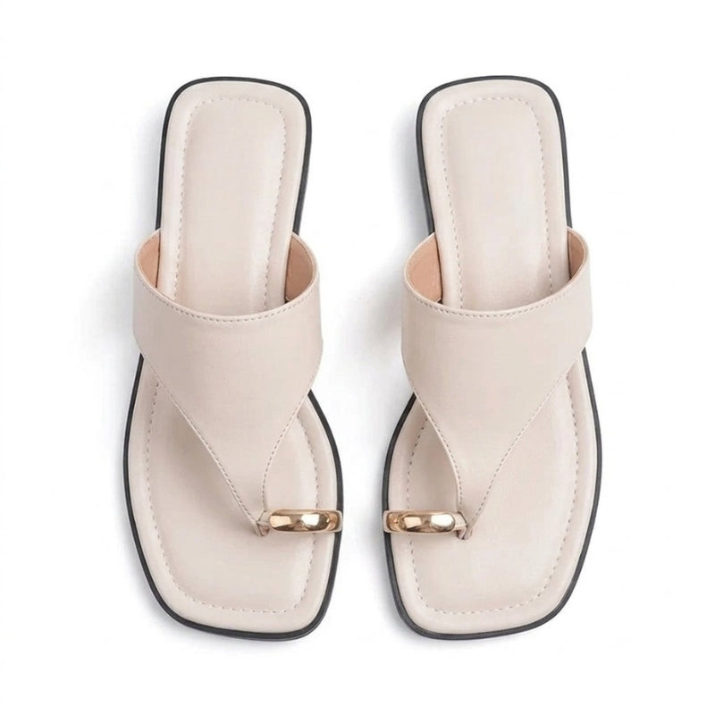 Women's Square Toe Flat Sandals with Non Slip Sole