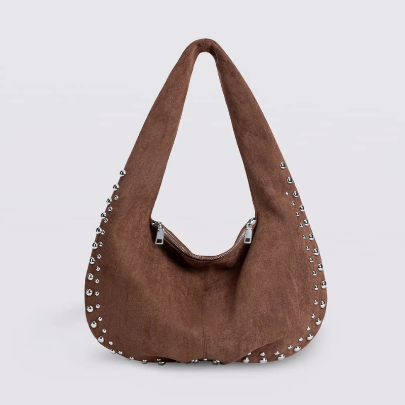 Women’s Shoulder Bag with Rivet Details