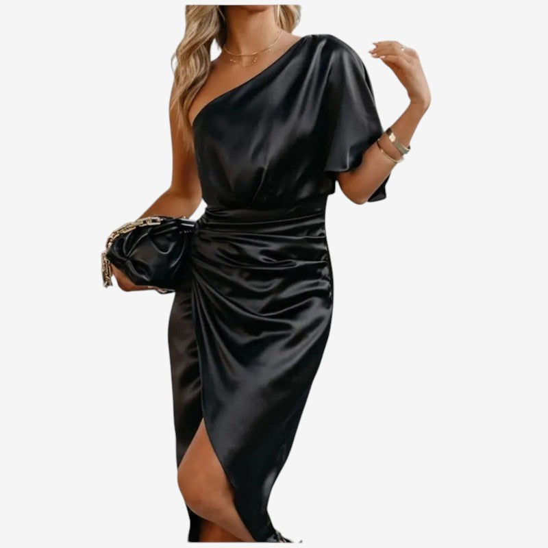 Women’s One Shoulder Draped Dress