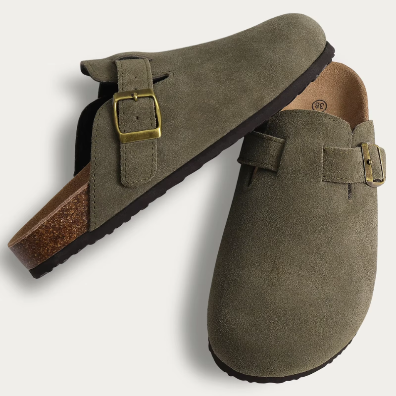 Adjustable Buckle Clogs with Round Toe