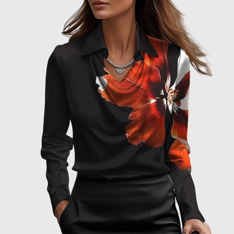 Slim Fit High Collar Blouse