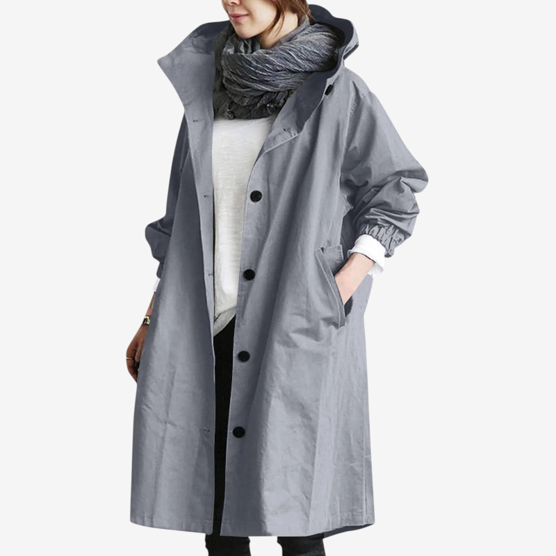 Stylish Oversized Long Sleeve Trench Coat for Women