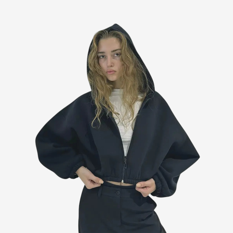 Women’s Stylish Hooded Zip Jacket