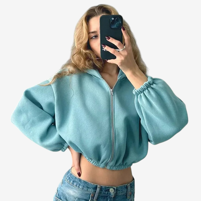 Women’s Stylish Hooded Zip Jacket