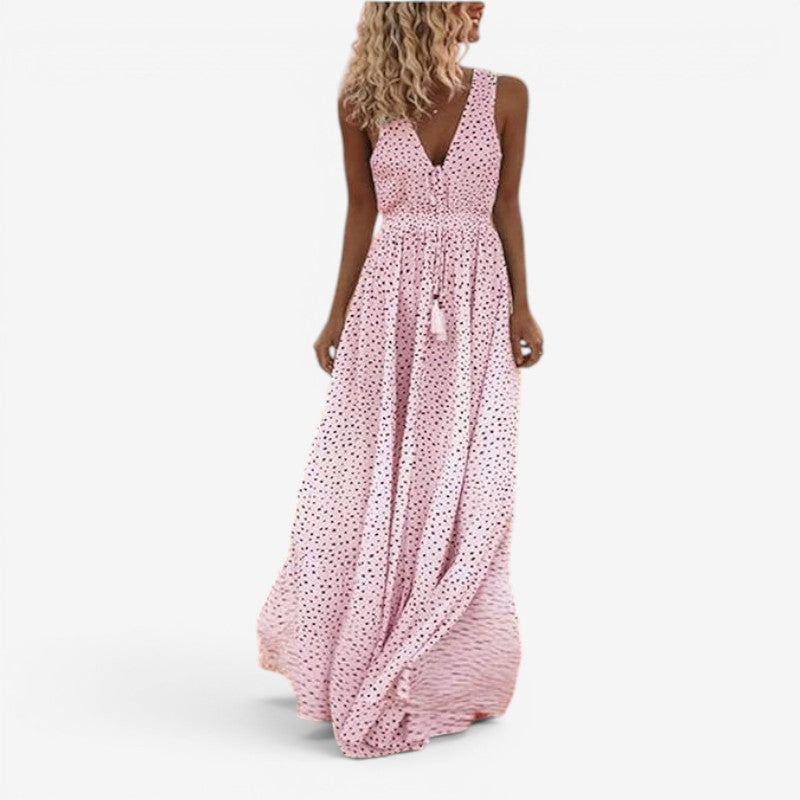 Women’s Sleeveless V-Neck Maxi Dress