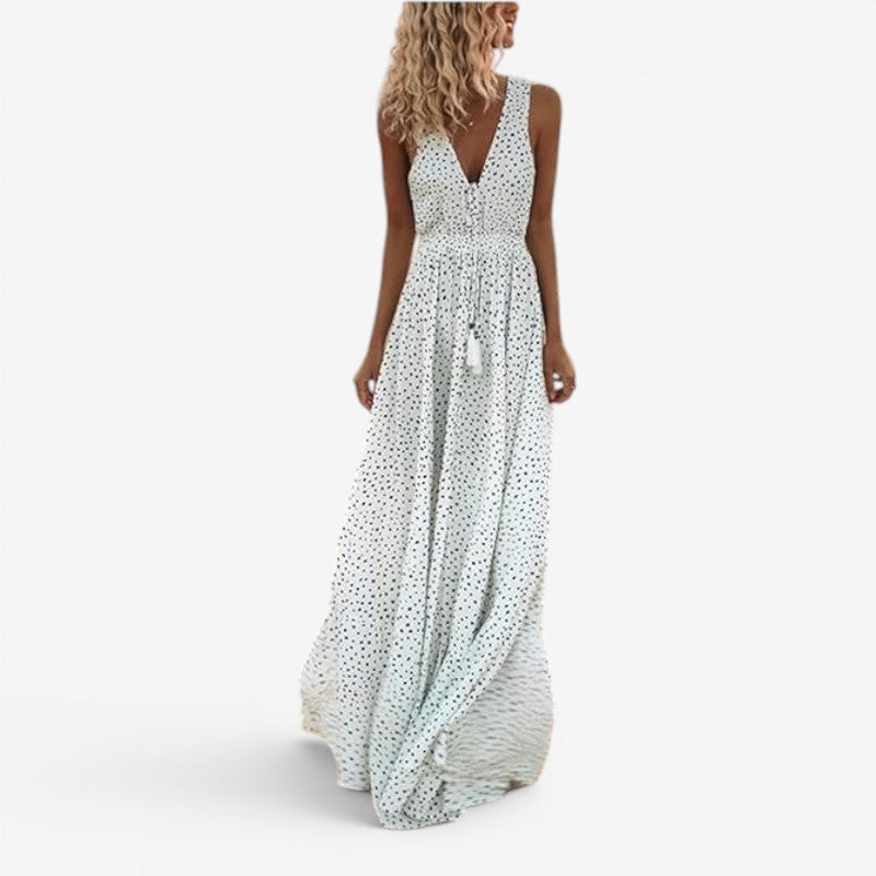 Women’s Sleeveless V-Neck Maxi Dress
