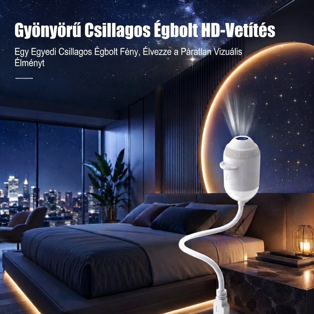 Astralume - Csillagos égbolt vetítő cserélhető lemezekkel