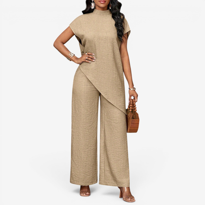 Women’s Stylish Round Neck Two-Piece Set
