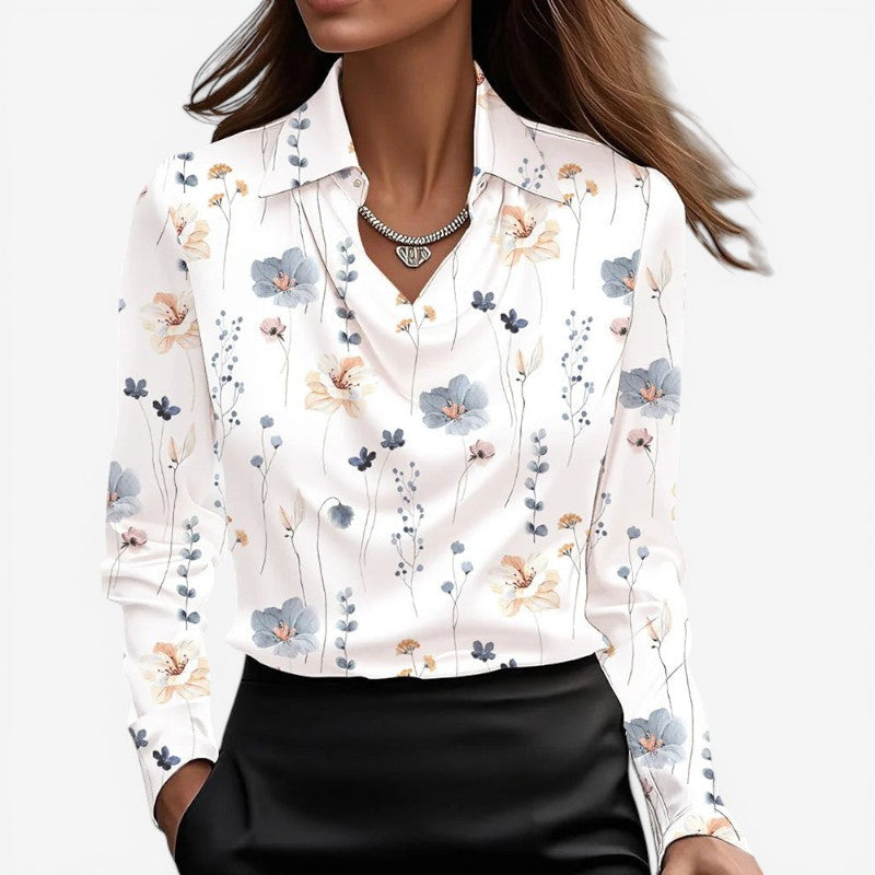 Slim Fit High Collar Blouse