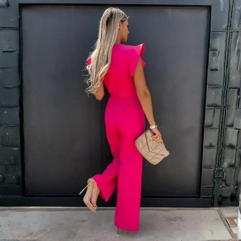 Women’s Butterfly Sleeve Wide Leg Jumpsuit