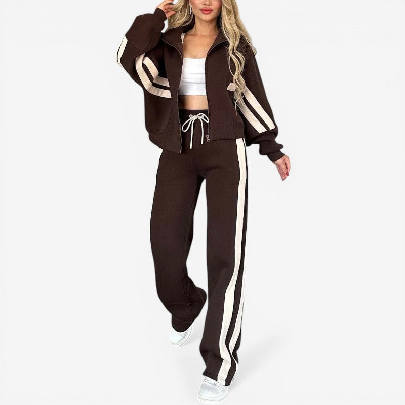Women’s Two Piece Zip Jacket and Pants Set