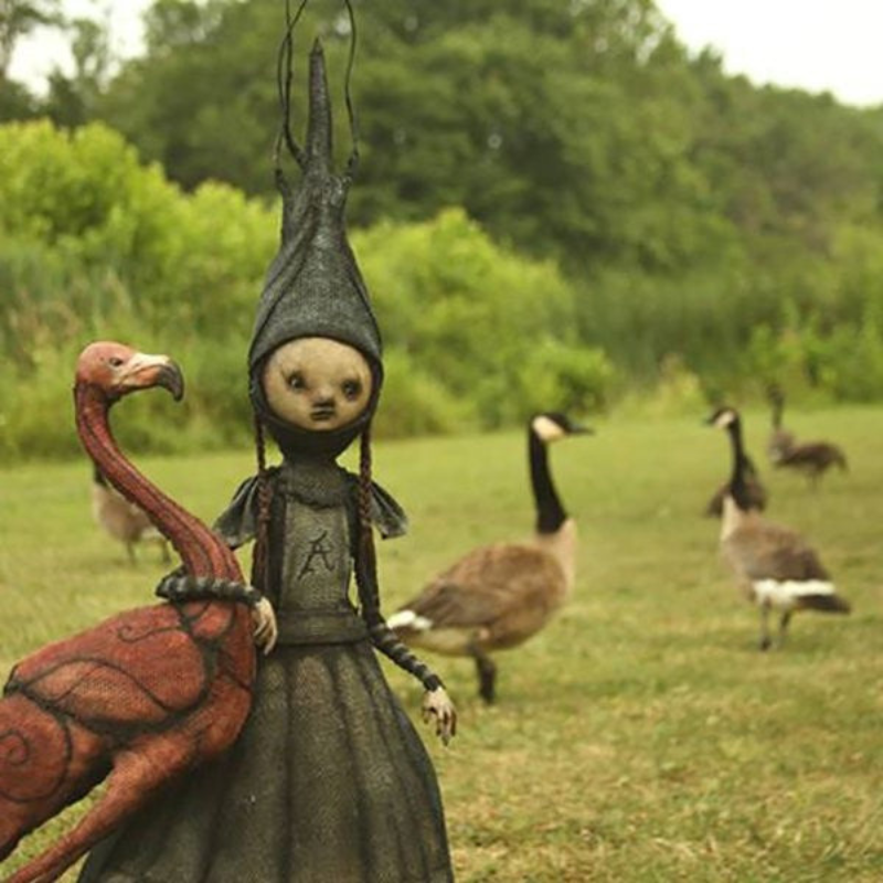 Gothic Witch Decor Figurine for Halloween