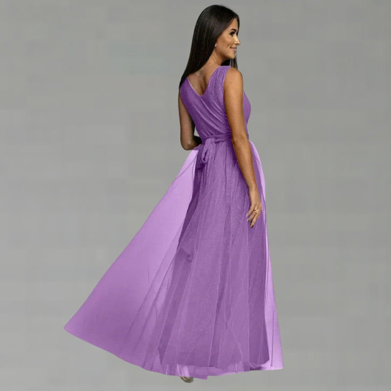 V-Neck Sleeveless Maxi Dress
