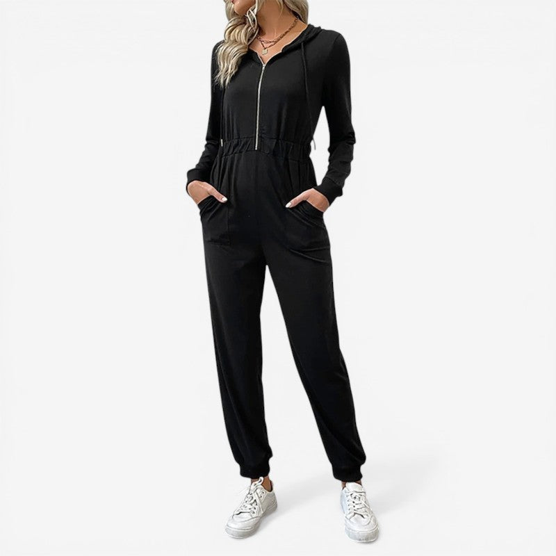 Women’s Long Sleeve Zip-Up Jumpsuit