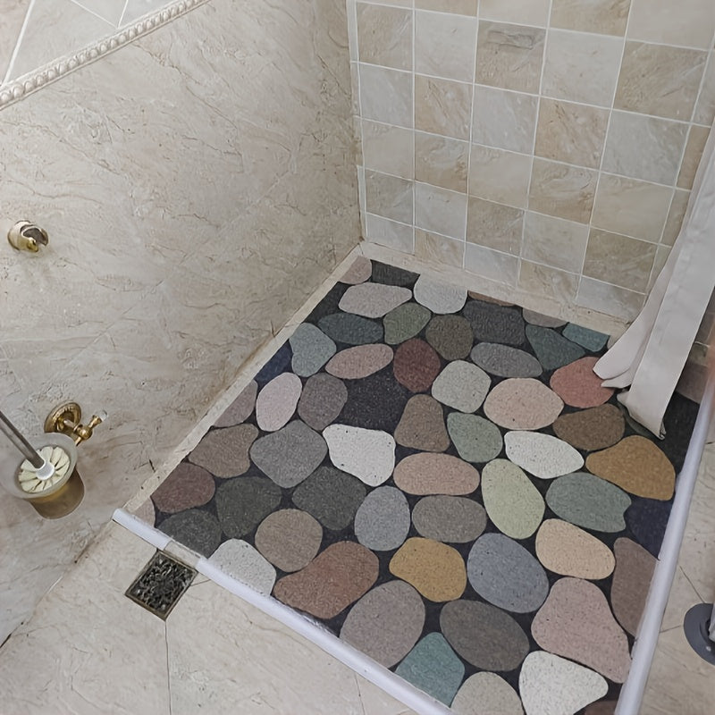 PebbleLux - Elegant Non-Slip Pebble Bath Mat