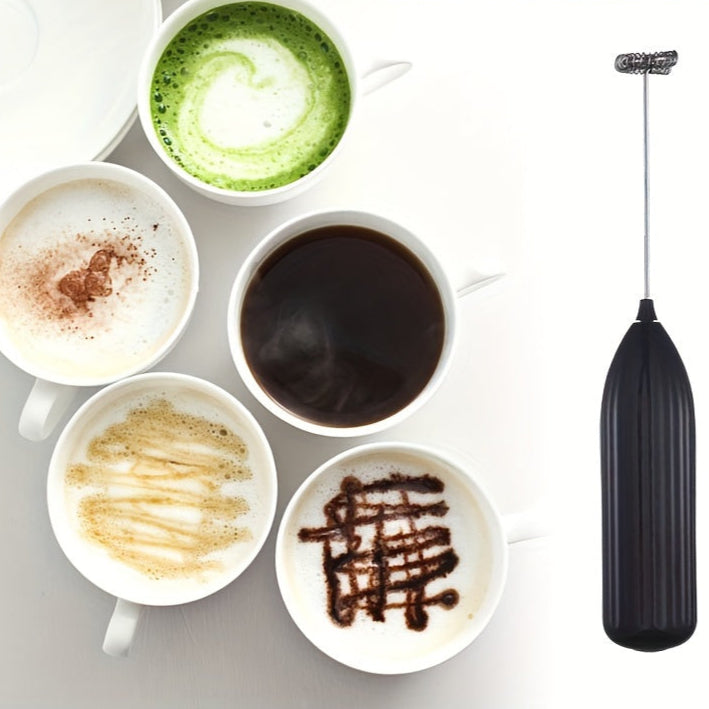 DrinkMixer - Battery-Operated Handheld Milk Frother Effortless Frothing for Barista-Quality Drinks | One-Touch Operation for Smooth, Creamy Texture