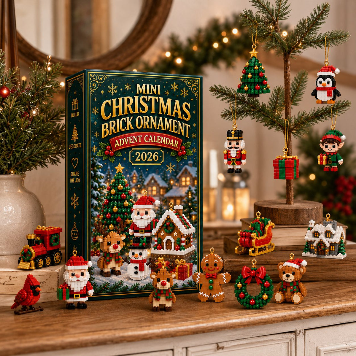 Figurvent - Karácsonyi adventi naptár 24 építhető mini figurával