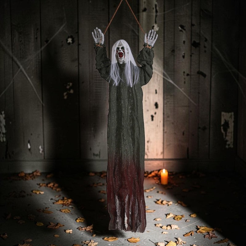Long-Haired Hanging Ghost Decor