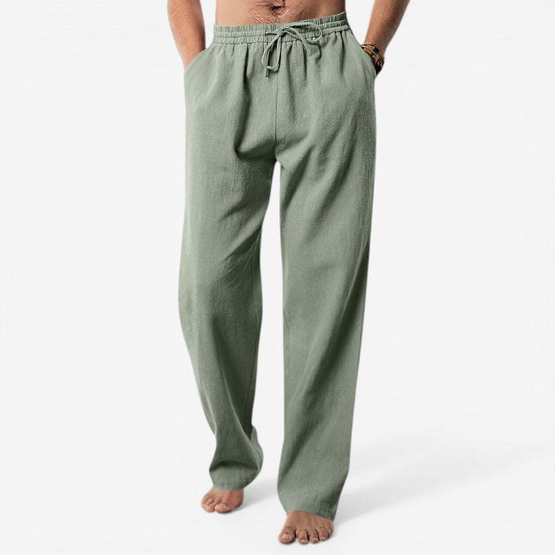 Men's Straight Leg Drawstring Trousers