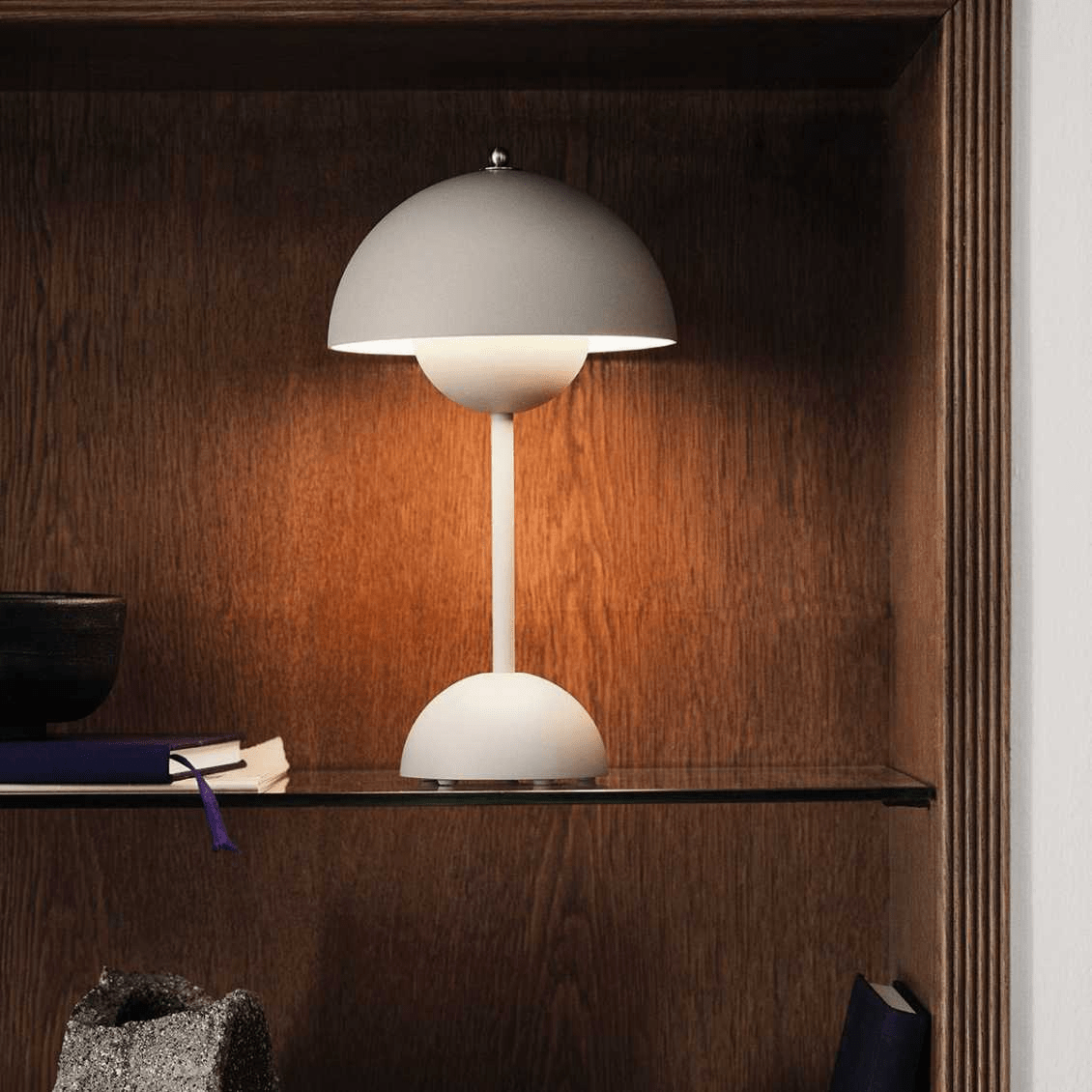 Lunarglo | LED Lamp Modern Sleek Design with Soft Ambient Glow | Energy-Efficient LED Lighting for Cozy, Inviting Atmosphere | Versatile Placement for Nightstand, Living Room or Office