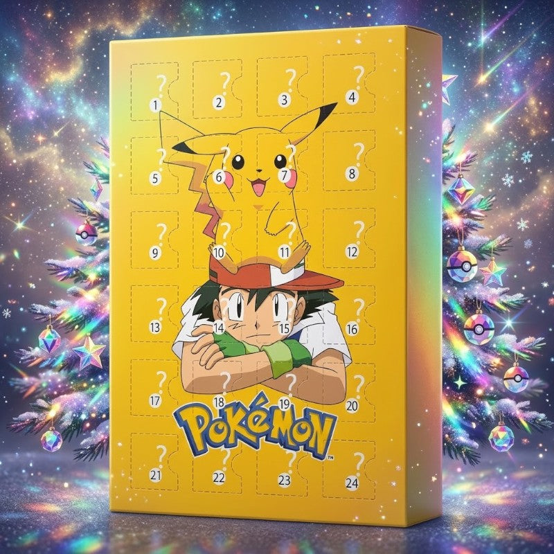 Figumerry - Adventi naptár 3D Pokémon-figurákkal és visszaszámláló dizájnnal