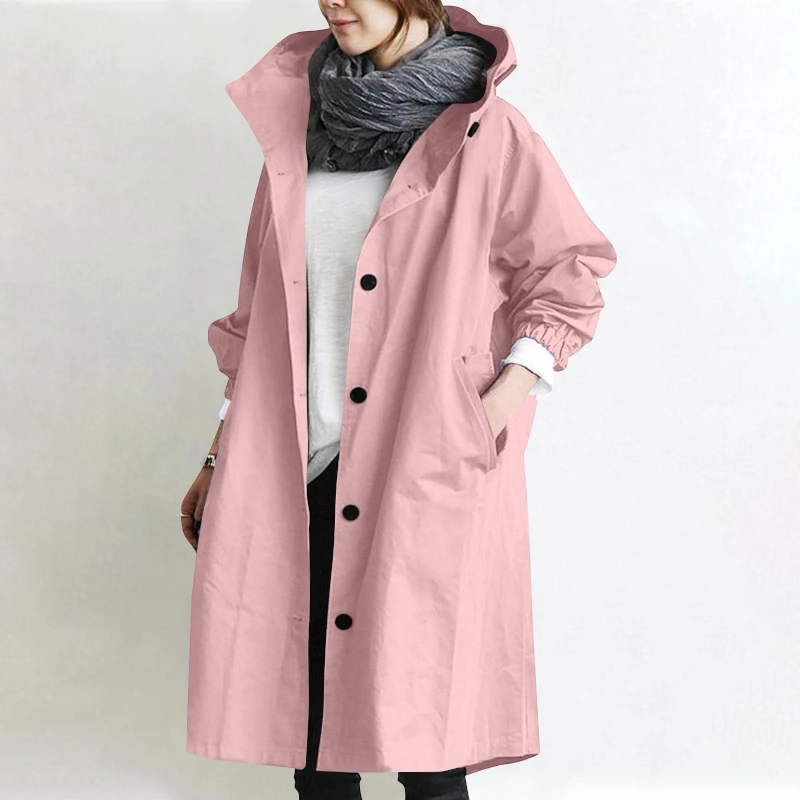 Stylish Oversized Long Sleeve Trench Coat for Women