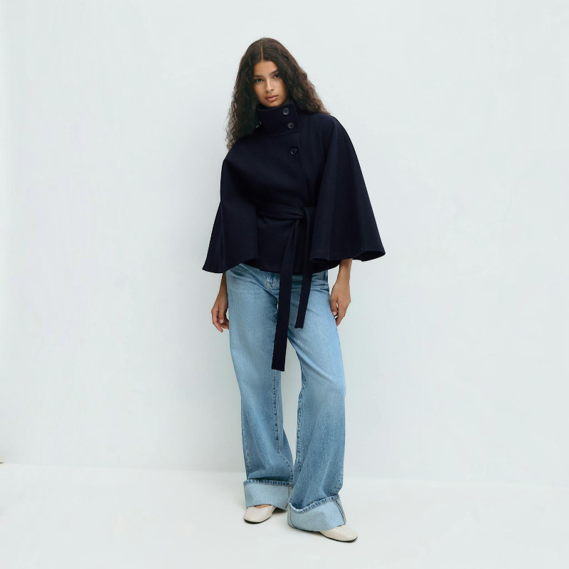 Elegant Flare Sleeve Overcoat for Women