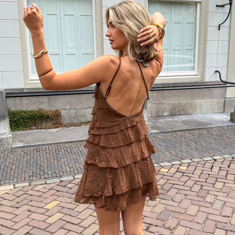 Asymmetrical One-Shoulder Mini Dress
