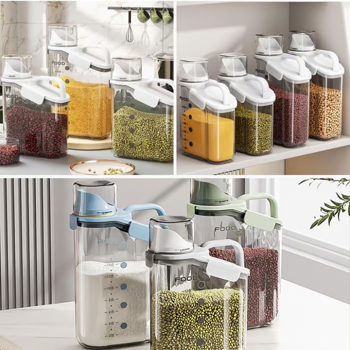 NeatStore - Smart Food Storage Containers Airtight, Stackable Design for Organized Pantry | Easy-Pour Spout for Mess-Free Dispensing | Durable, BPA-Free, and Food-Safe Storage Solution
