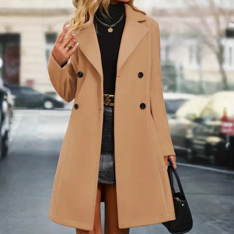 Women’s Belted Long Sleeve Coat
