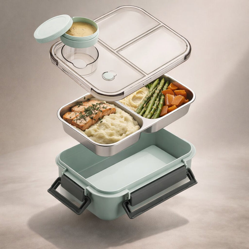 ThermoTray - Hőszigetelt ételtároló rozsdamentes acél rekeszekkel
