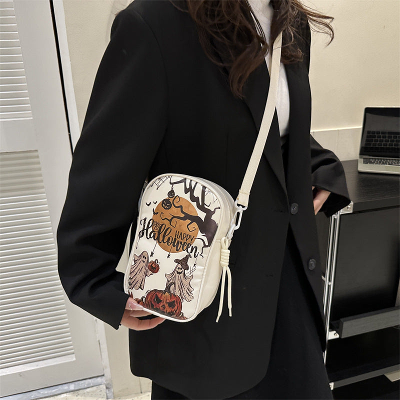 Halloween Shoulder Bag – Trendy Pumpkin Design