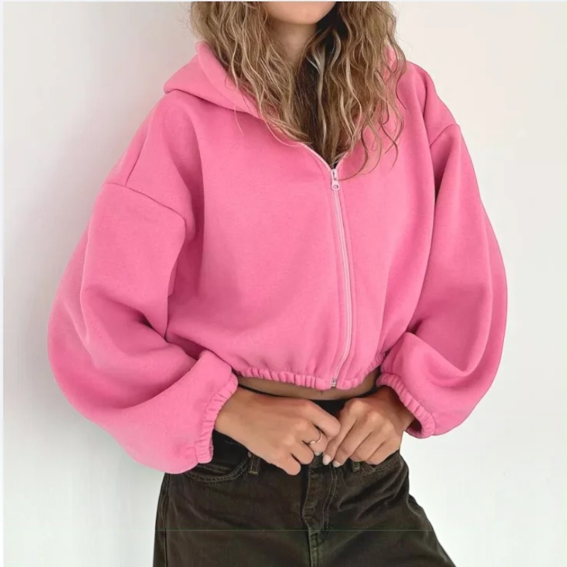 Women’s Stylish Hooded Zip Jacket